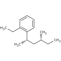 2d structure of 1-ethyl-2-[(2S,4R)-4-methylhexan-2-yl]benzene