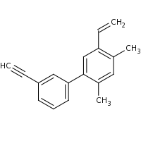 2d structure of 1-ethenyl-5-(3-ethynylphenyl)-2,4-dimethylbenzene