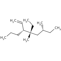 2d structure of (3R,5R,6R)-6-ethenyl-5-ethyl-3,5-dimethylnonane