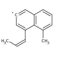 2d structure of 5-methyl-4-[(1Z)-prop-1-en-1-yl]naphthalen-2-yl