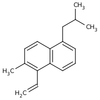 2d structure of 1-ethenyl-2-methyl-5-(2-methylpropyl)naphthalene