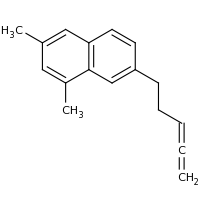 2d structure of 1,3-dimethyl-7-(penta-3,4-dien-1-yl)naphthalene