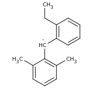 2d structure of (2,6-dimethylphenyl)(2-ethylphenyl)methyl