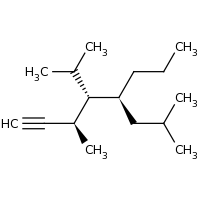 2d structure of (3R,4R,5S)-3,7-dimethyl-4-(propan-2-yl)-5-propyloct-1-yne