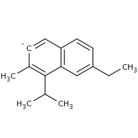 2d structure of 6-ethyl-3-methyl-4-(propan-2-yl)naphthalen-2-yl