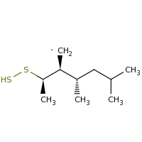 2d structure of (2S,3R)-3-disulfanyl-2-[(2S)-4-methylpentan-2-yl]butyl