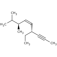 2d structure of (4R,5Z,7S)-4-ethyl-7,8-dimethylnon-5-en-2-yne