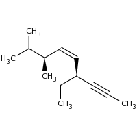 2d structure of (4S,5Z,7S)-4-ethyl-7,8-dimethylnon-5-en-2-yne