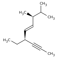 2d structure of (4S,5E,7S)-4-ethyl-7,8-dimethylnon-5-en-2-yne