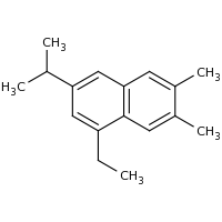 2d structure of 1-ethyl-6,7-dimethyl-3-(propan-2-yl)naphthalene