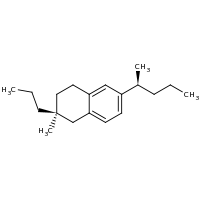 2d structure of (2S)-2-methyl-6-[(2S)-pentan-2-yl]-2-propyl-1,2,3,4-tetrahydronaphthalene
