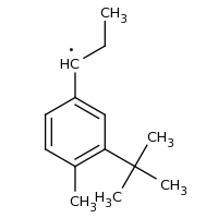 2d structure of 1-(3-tert-butyl-4-methylphenyl)propyl