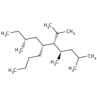 2d structure of (4R,5R,6R,8R)-6-butyl-2,4,8-trimethyl-5-(propan-2-yl)decane
