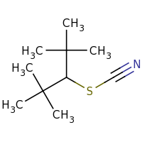 2d structure of [(2,2,4,4-tetramethylpentan-3-yl)sulfanyl]carbonitrile