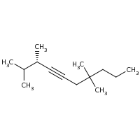2d structure of (3S)-2,3,7,7-tetramethyldec-4-yne