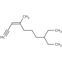 2d structure of (3Z)-8-ethyl-4-methyldec-3-en-1-yne