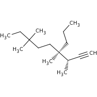 2d structure of (3R,4R)-3,4,7,7-tetramethyl-4-propylnon-1-yne