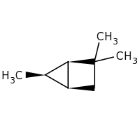 2d structure of (1R,4S,5R)-2,2,5-trimethylbicyclo[2.1.0]pentane