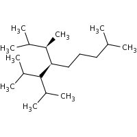 2d structure of (3R,4R)-4-(2,4-dimethylpentan-3-yl)-2,3,8-trimethylnonane