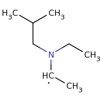 2d structure of 1-[ethyl(2-methylpropyl)amino]ethyl