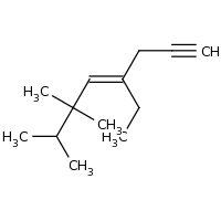 2d structure of (4E)-4-ethyl-6,6,7-trimethyloct-4-en-1-yne