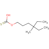 2d structure of [(4-ethyl-4-methylhexyl)oxy]-carbothioic O-acid