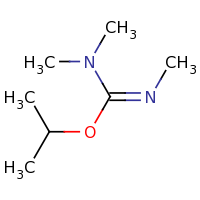2d structure of (E)-N',N,N-trimethyl(propan-2-yloxy)methanimidamide