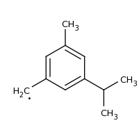 2d structure of [3-methyl-5-(propan-2-yl)phenyl]methyl