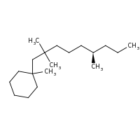 2d structure of 1-methyl-1-[(6R)-2,2,6-trimethylnonyl]cyclohexane