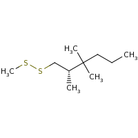 2d structure of (2S)-2,3,3-trimethyl-1-(methyldisulfanyl)hexane