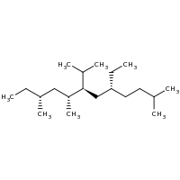 2d structure of (5R,7R,8R,10R)-5-ethyl-2,8,10-trimethyl-7-(propan-2-yl)dodecane