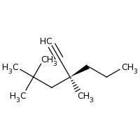 2d structure of (4S)-4-ethynyl-2,2,4-trimethylheptane
