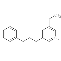 2d structure of 3-ethyl-5-(3-phenylpropyl)phenyl