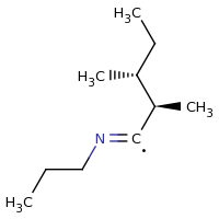 2d structure of (1E,2R,3R)-2,3-dimethyl-1-(propylimino)pentyl