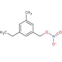 2d structure of (3-ethyl-5-methylphenyl)methyl nitrate