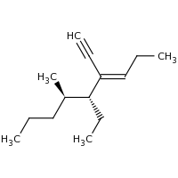 2d structure of (3Z,5R,6R)-5-ethyl-4-ethynyl-6-methylnon-3-ene