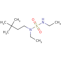 2d structure of [(3,3-dimethylbutyl)(ethyl)sulfamoyl](ethyl)amine