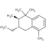 2d structure of (2R,3S)-3-ethyl-1,1,2,5-tetramethyl-1,2,3,4-tetrahydronaphthalene