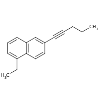 2d structure of 1-ethyl-6-(pent-1-yn-1-yl)naphthalene