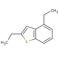 2d structure of 2,4-diethyl-1-benzothiophene