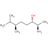 2d structure of (2R,3S,6R)-2-amino-6,7-dimethyloctan-3-ol