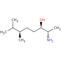 2d structure of (2S,3R,6R)-2-amino-6,7-dimethyloctan-3-ol