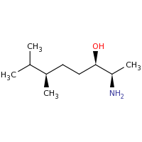 2d structure of (2R,3R,6R)-2-amino-6,7-dimethyloctan-3-ol