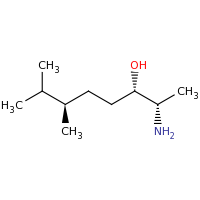 2d structure of (2S,3S,6R)-2-amino-6,7-dimethyloctan-3-ol