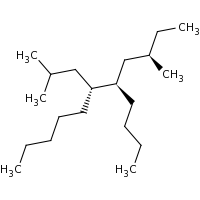2d structure of (3R,5R,6R)-5-butyl-3-methyl-6-(2-methylpropyl)undecane