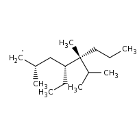 2d structure of (2S,4R,5R)-4-ethyl-2,5-dimethyl-5-(propan-2-yl)octyl