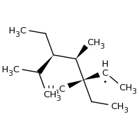 2d structure of (3R,4R,5R)-3,5-diethyl-3,4,6-trimethylheptan-2-yl