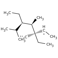 2d structure of (3S,4R,5R)-3,5-diethyl-3,4,6-trimethylheptan-2-yl