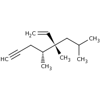 2d structure of (4R,5S)-5-ethenyl-4,5,7-trimethyloct-1-yne