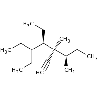 2d structure of (3R,4R,5R)-5,6-diethyl-4-ethynyl-3,4-dimethyloctane